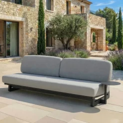 Set da giardino in alluminio 8 posti 6 pezzi Long Beach Grigio antracite e grigio chiaro