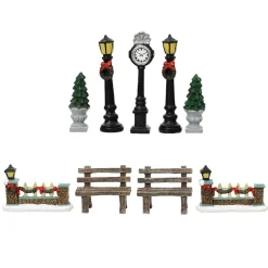 Set di 9 accessori (H12 cm) Arredo urbano per villaggio