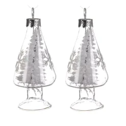 Set di 2 alberelli di Natale da appendere (8 cm) Genève Trasparente