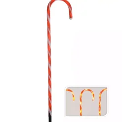 Set di 6 bastoncini di zucchero a pile 42 LED (47 cm) Candy Bianco caldo