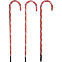 Set di 6 bastoncini di zucchero a pile 42 LED (47 cm) Candy Bianco caldo