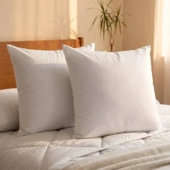 Best Set di 2 cuscini quadrati (60 cm) Volume Piumini, Cuscini Letto, Cuscini A Rullo