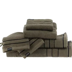 Set di due guanti in spugna di cotone Black Line / nero Guanti In Spugna|Biancheria Bagno