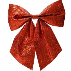 Set di 5 fiocchi di Natale (H9 cm) Brillante Rosso