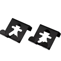 Set di 2 ganci metallo (H4,8 cm) Bonhommes Nero