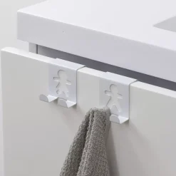 Set di 2 ganci metallo (H4,8 cm) Bonhommes Bianco