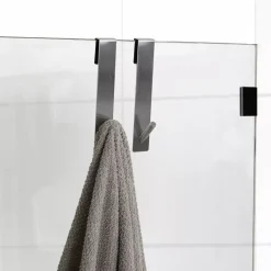 Set di 2 ganci speciale parete doccia (H18cm) Cromo