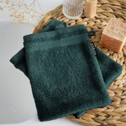 Hot Set di 2 guanti da bagno cotone bio (15 x 21 cm) Méline Guanti In Spugna|Biancheria Bagno