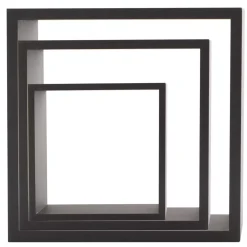 Set di 3 mensole Cube Nero Modello piccolo