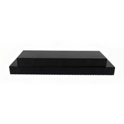 Set di 2 mensole in legno da parete (L60 cm) Bowi Nero