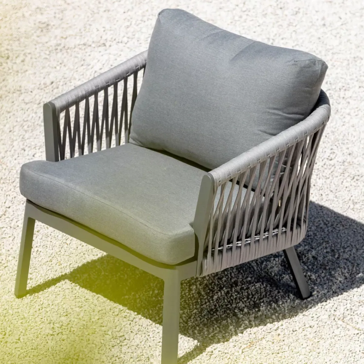 Clearance Set di mobili da giardino Amalfi Grigio 5 posti Salotto Da Giardino