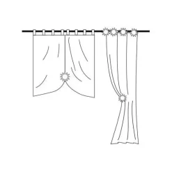 Outlet Set di 2 mollette fermatenda Lina Accessori E Elementi Decorativi