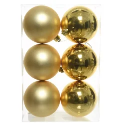 Set di 6 palline di Natale (D80 mm) Aravis Oro