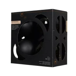 Set di 4 palline di Natale (D100 mm) Aravis Nero