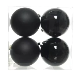 Set di 4 palline di Natale (D100 mm) Aravis Nero