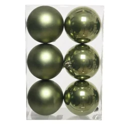 Set di 6 palline di Natale (D80 mm) Aravis Verde rosmarino