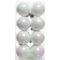 Set di 16 palline di Natale (D40 mm) Aravis Bianco iridescente