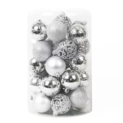 Set di 35 palline di Natale (D60 mm) Aravis Argento