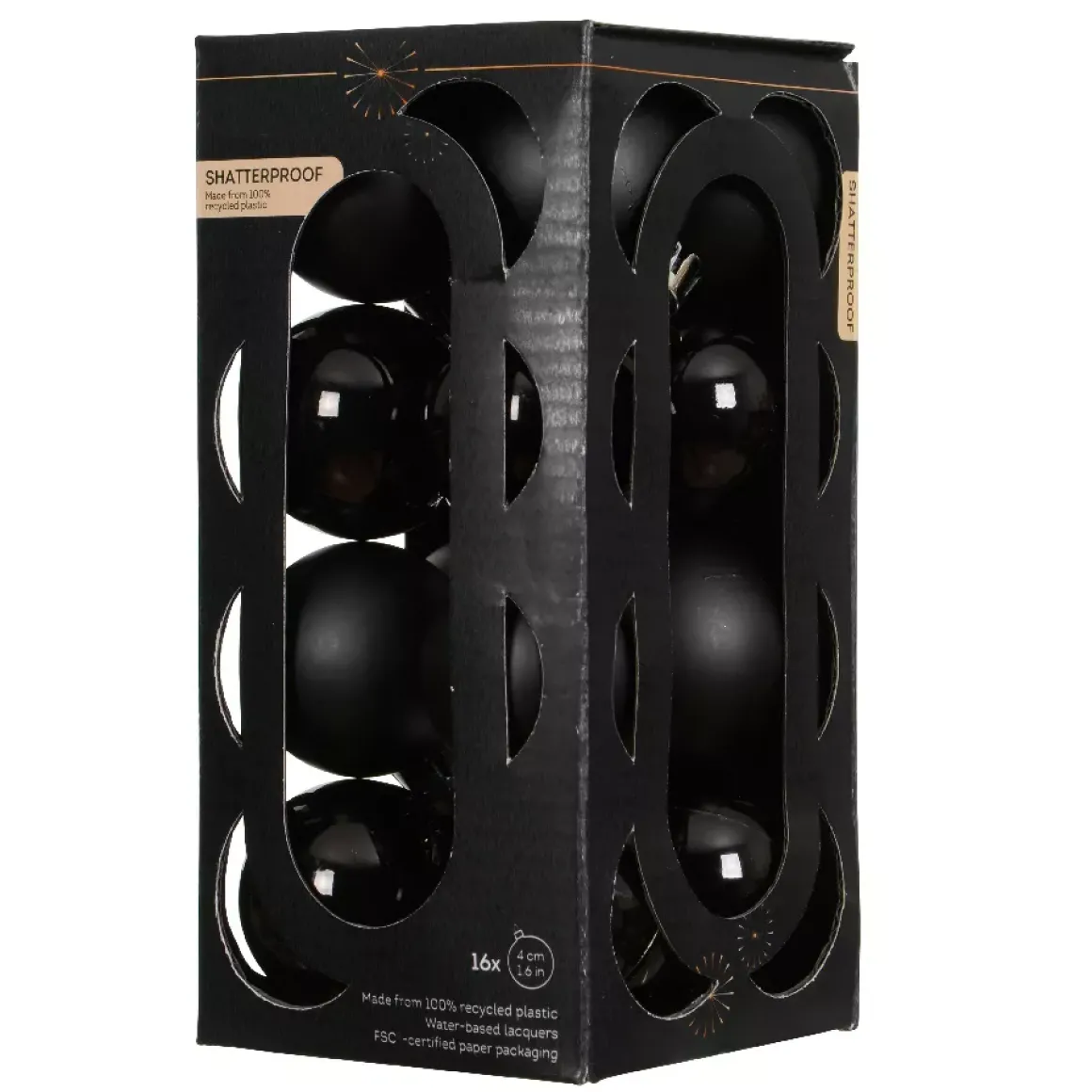 Set di 16 palline di Natale (D40 mm) Aravis Nero