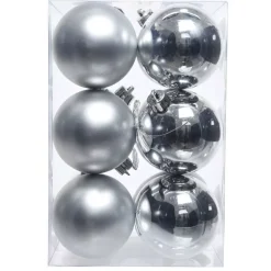 Set di 12 palline di Natale (D60 mm) Aravis Argento