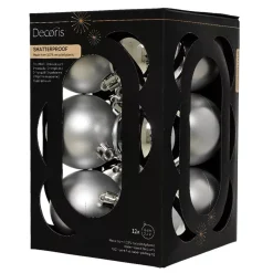Set di 12 palline di Natale (D60 mm) Aravis Argento