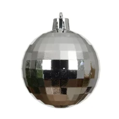 Set di 8 palline di Natale (D60 mm) Disco Argento