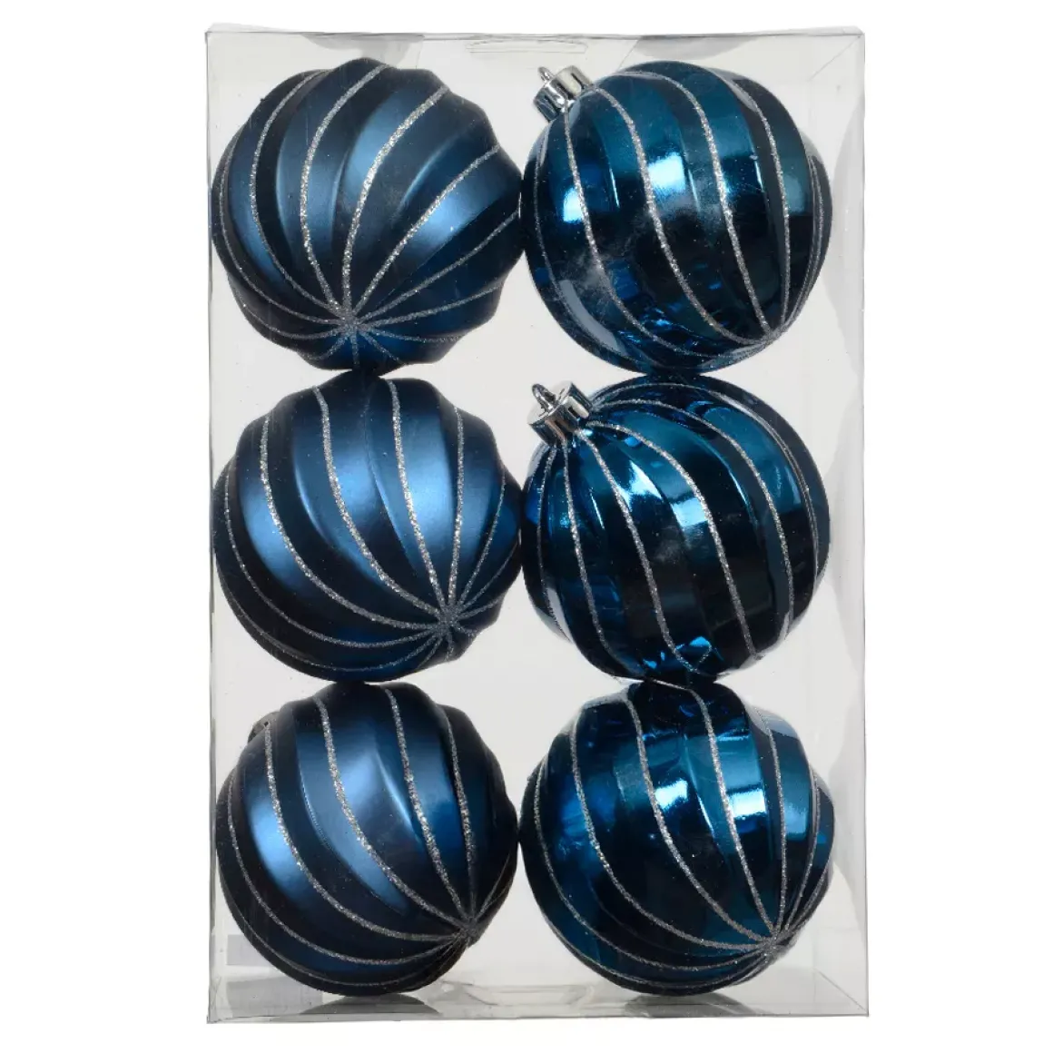 Set di 6 palline di Natale (D80 mm) Glam chic Blu notte