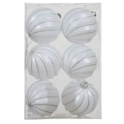 Set di 6 palline di Natale (D80 mm) Glam chic Bianco