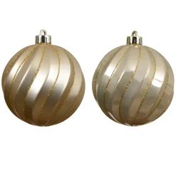 Set di 6 palline di Natale (D80 mm) Glam chic Perla