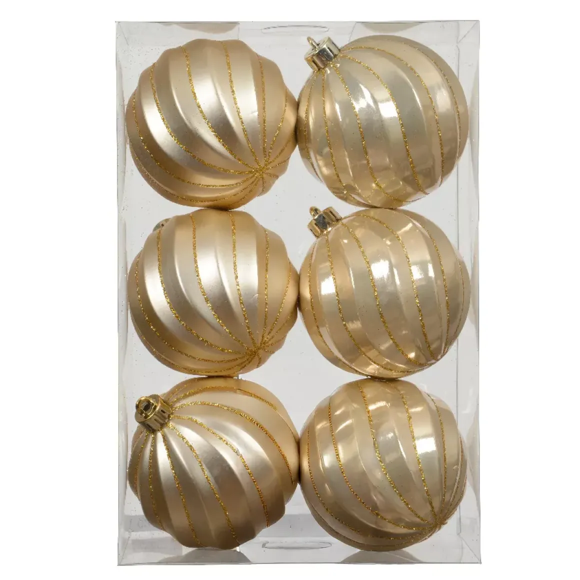 Set di 6 palline di Natale (D80 mm) Glam chic Perla