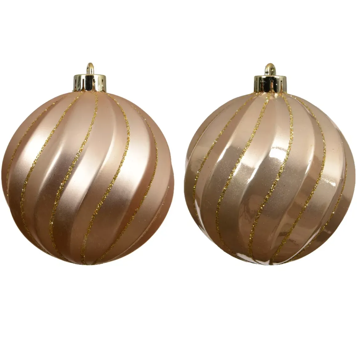 Set di 6 palline di Natale (D80 mm) Glam chic Pesca