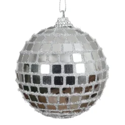 Set di 12 palline di Natale (D80 mm) Pallina a sfaccettatura Argento