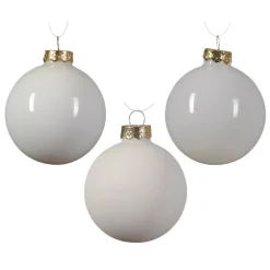 Set di 21 palline di Natale in vetro assortite Cristallo Bianco lana