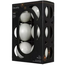 Set di 6 palline di Natale in vetro (D80 mm) Boreale Bianco