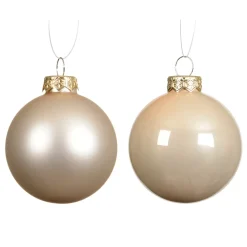 Set di 4 palline di Natale in vetro (D100 mm) Boreale Perla