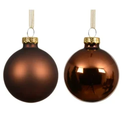 Set di 6 palline di Natale in vetro (D80 mm) Boreale Marrone caffè