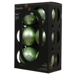 Set di 6 Palline di Natale in vetro (D80 mm) Boreale Verde Matcha