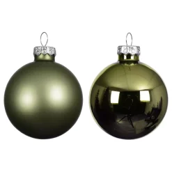 Set di 4 palline di Natale in vetro (D100 mm) Boreale Verde rosmarino