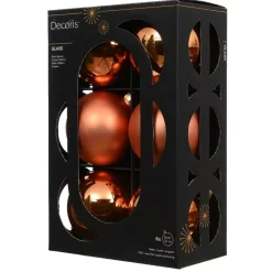 Set di 6 palline di Natale in vetro (D80 mm) Boreale Arancione