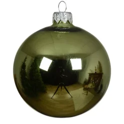 Set di 6 palline di Natale in vetro (D80 mm) Artico brillante verde te
