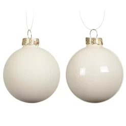 Set di 6 Palline di Natale in vetro (D80 mm) Boreale Bianco lana