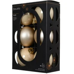 Set di 6 palline di Natale in vetro (D80 mm) Boreale Perla