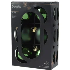 Set di 6 palline di Natale in vetro (D80 mm) Boreale Verde abete