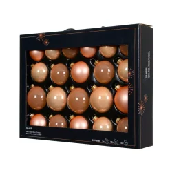 Set di 21 palline di Natale in vetro (D60 a 75 mm) Assortite Cristallo Pesca