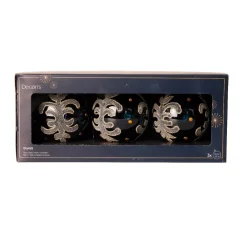 Set di 3 palline di Natale in vetro (D80 mm) Castel Blu