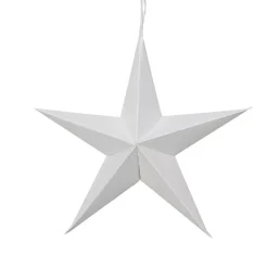 Set di 4 pendenti in carta (D15 cm) Astre di Carta Bianco
