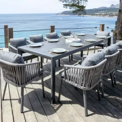 Discount Set di 2 poltrone da giardino Amalfi Grigio Sedie Da Giardino