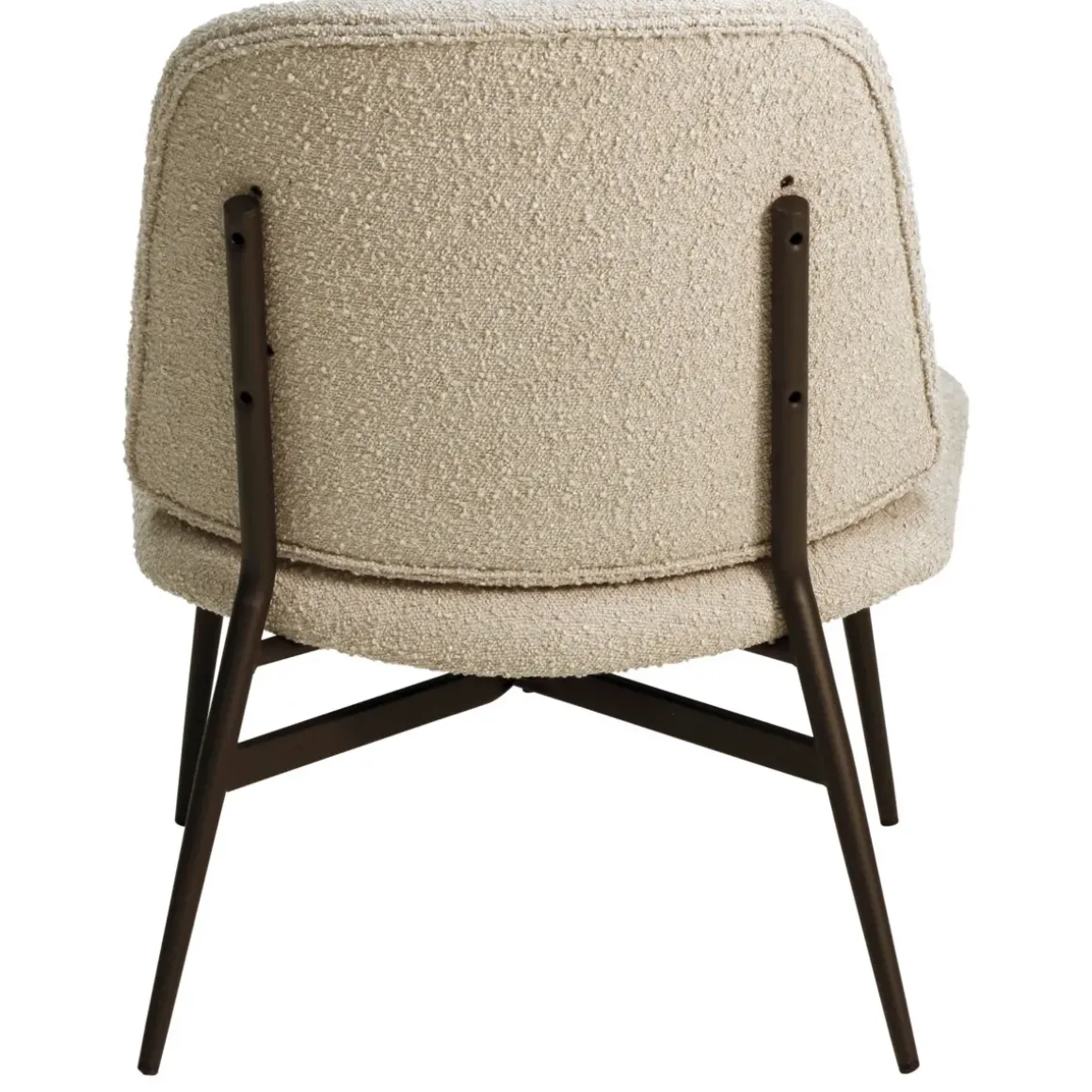 Set di 2 poltrone in bouclé (seduta 40 cm) Isla Beige sabbia