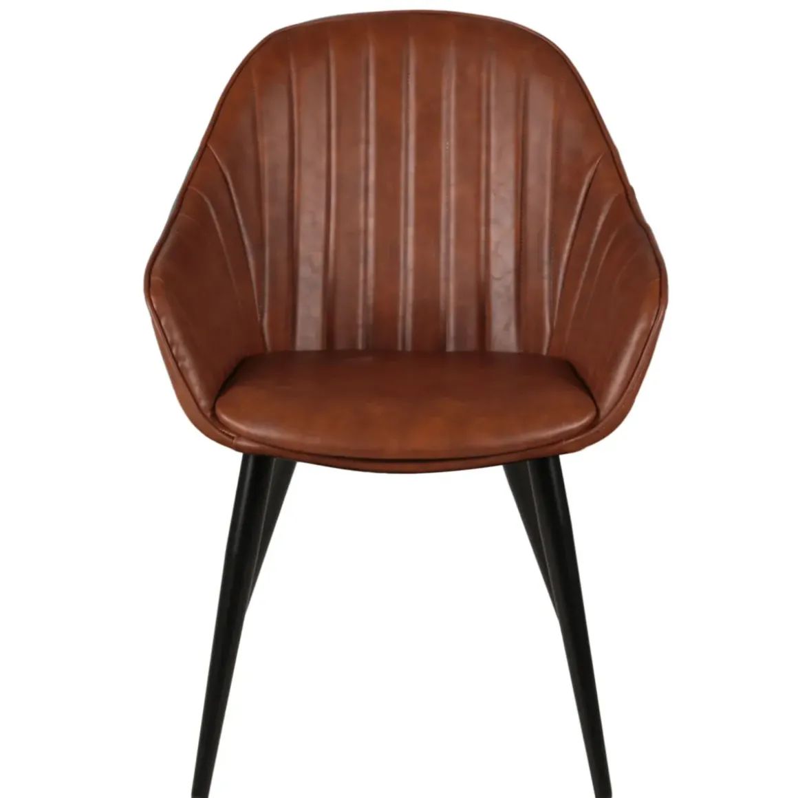Set di 2 poltrone in similpelle (seduta 47 cm) Juno Marrone scuro