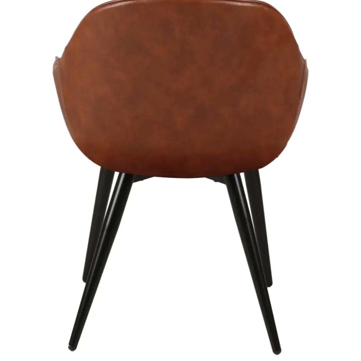 Set di 2 poltrone in similpelle (seduta 47 cm) Juno Marrone scuro
